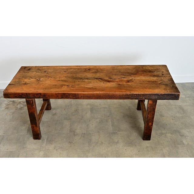 French 19th Century Solid Beech Farm Table For Sale - Image 16 of 18