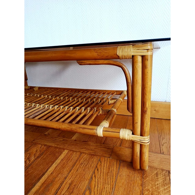 Vintage Rattan Coffee Table, 1960s For Sale - Image 6 of 11