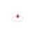 Metal 14k Gold Natural Mozambique Ruby Diamond Halo Ring Size 8 For Sale - Image 7 of 14