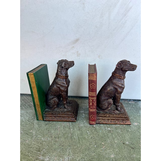 Hollywood Regency Late 20th Century Labrador Bookends Pair For Sale - Image 3 of 10
