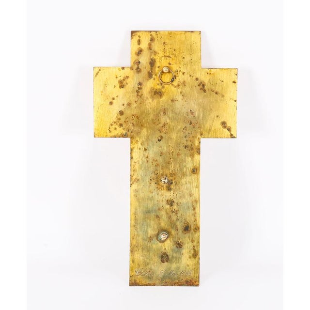 Antique French Alabaster Champleve Enamel Holy Water Font Stoop, 1800s For Sale - Image 4 of 18