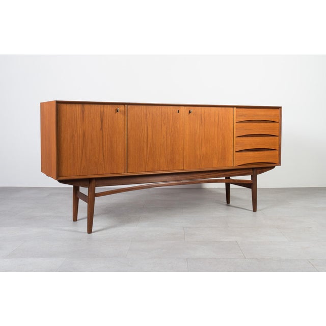 Scandinavian Teak Sideboard attributed to Gustav Bahus, 1960s For Sale - Image 16 of 18
