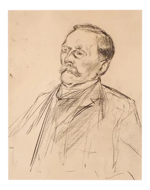 1959 After Max Liebermann "Portrait of Wilhelm Von Bode", Vintage Impressionist Hungarian Print