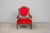 Red Antique Mahogany Armchair in Red, 1800s For Sale - Image 8 of 17