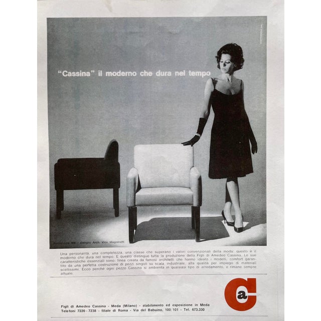 Armchairs Model 896 by Vico Magistretti for Cassina, 1963, Set of 2 For Sale - Image 9 of 10