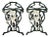 Vintage Art Deco Architectural Figural Jester Bench Sides - A Pair For Sale