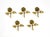 Mid-Century Modern Mid-Century Brass Rose Wall Coat Hooks, 1950s, Set of 5 For Sale - Image 3 of 10