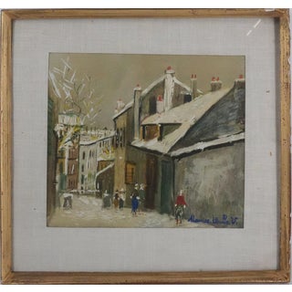 Maurice Utrillo, Montmartre, Rue du Mont-Cenis sous la neige, Lithograph For Sale