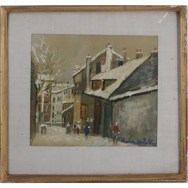 Maurice Utrillo, Montmartre, Rue du Mont-Cenis sous la neige, Lithograph For Sale