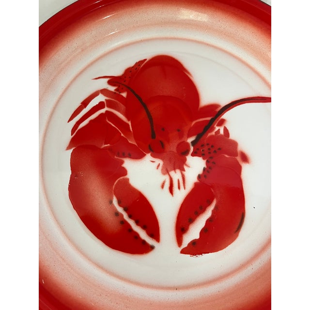 Vintage Enamel Lobster Serving Tray Platter For Sale In Tampa - Image 6 of 7