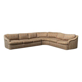 Vintage Thayer Coggin Sectional Sofa With Geometric Upholstery For Sale