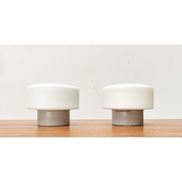 Mid-Century Modern Minimalist German Ceiling Glass Lamps from Kaiser Leuchten, 1960s, Set of 2 For Sale - Image 13 of 18