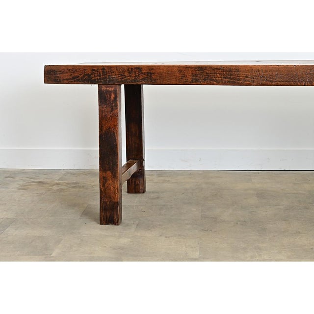 French 19th Century Solid Beech Farm Table For Sale - Image 12 of 18