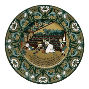 Early 20th Century Buffalo Pottery Deldare "Misfortune at Tulip Hall" Plate