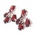 Metal 14 Karat White Gold and Garnet Earrings For Sale - Image 7 of 7