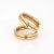 Mid 20th Century Vintage 18k Yellow Gold Split Coil Stacking Band Ring Size 5 For Sale - Image 5 of 6