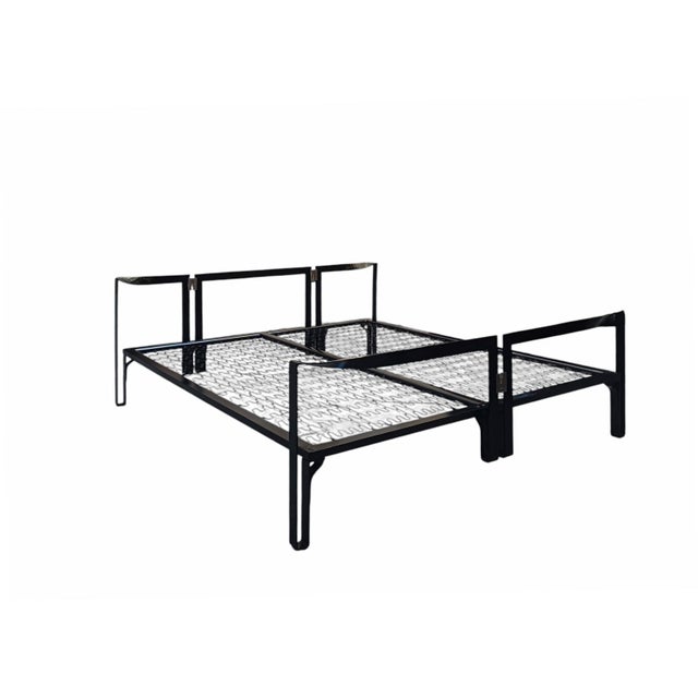 Mid-Century Modern Black Vanessa Double Bed by Tobia Scarpa for Gavina, Italy, 1970s For Sale - Image 3 of 6