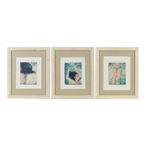 Three Corrine Adams Framed Polaroid Transfers