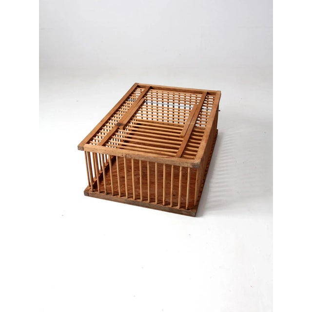 Mid Century Wooden Farm Crate For Sale - Image 4 of 13