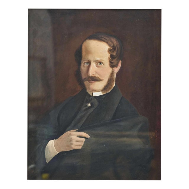 Friedrich Ditmar, Portrait of a Man, Oil on Canvas, Framed For Sale