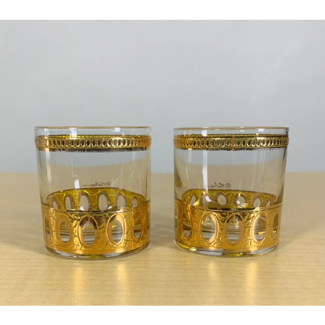 Glass Mid 20th Century Culver, Ltd. Antigua Barware- Set of 4 For Sale - Image 7 of 12