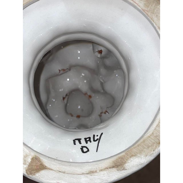 1960s Mid-Century Italian Majolica Orange Topiary Centerpiece For Sale - Image 5 of 5