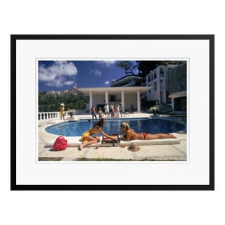 Slim Aarons, Poolside Backgammon, 1972, Colour Photograph For Sale