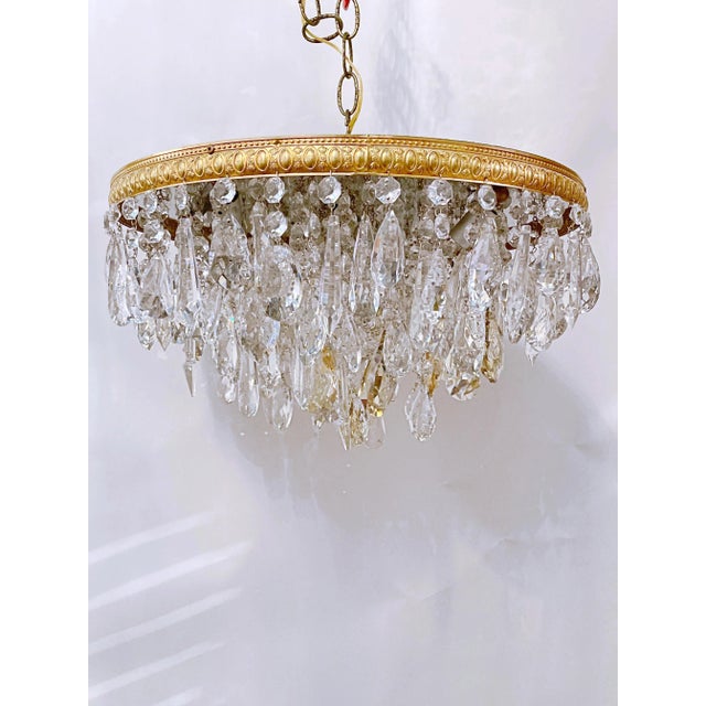 Italian upside down rim chandelier with brass rim and 30% leaded unique design in different shapes and style crystal...