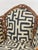 African Geometric Print Fabric on French Antique Chair For Sale - Image 4 of 11