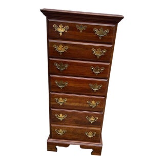 Jamestown Sterling Furniture Chippendale Style Solid Cherry Lingerie Chest. For Sale