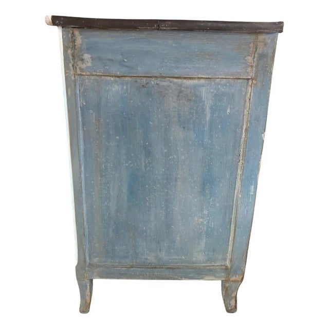 19th Century Blue Painted Italian Walnut Chest of Drawers For Sale - Image 6 of 12