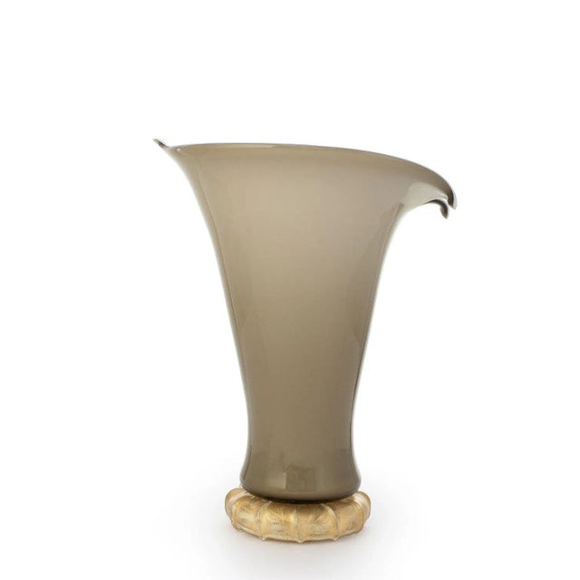 Murano Glass Vases with 24 Kt Gold by 1295 Murano, Set of 2 For Sale - Image 13 of 15