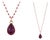 Rubelite Pear Shape Carved Pendant For Sale
