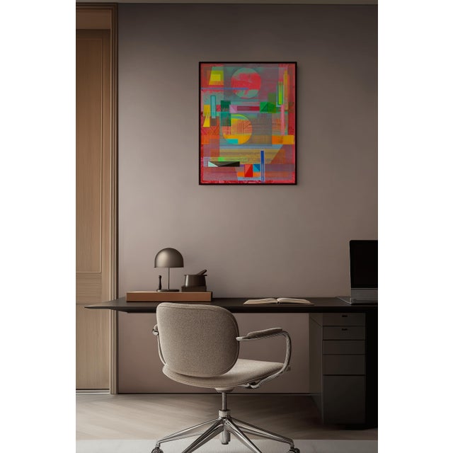 Abstract Contemporary Abstract Color Pencil, Acrylic Paint, Acrylic Mediums, and Oil Paint on Canvas "Relic: Transit I" by Michael Barringer For Sale - Image 3 of 4