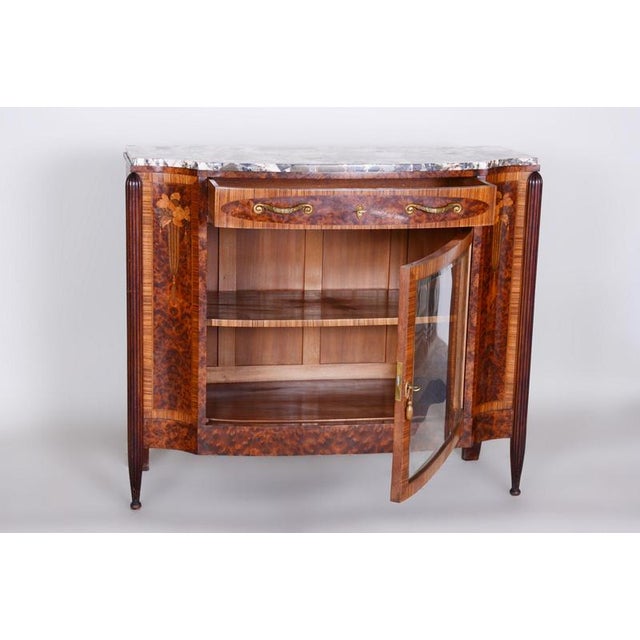 Brown Art Deco Mahogany, Marble and Bronze Buffet by Paul Follot, France, 1920s For Sale - Image 8 of 18