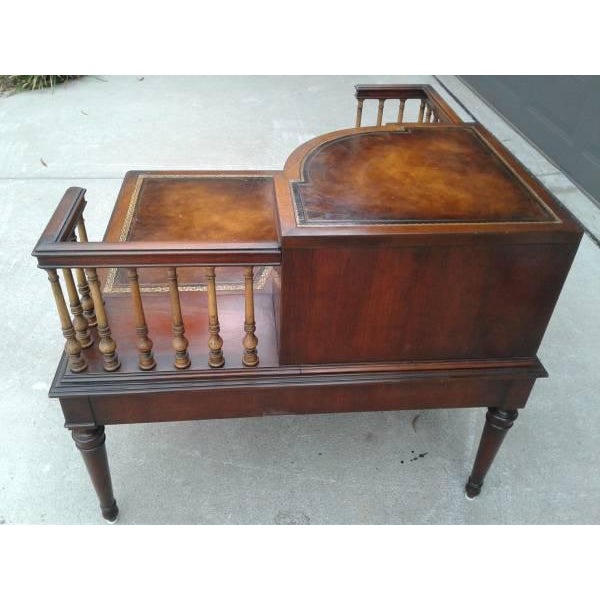 Vintage Weiman Mahogany LeatherTop Coffee Table Chairish