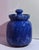 Vintage Bybee Pottery Cobalt Blue Lidded Honey Pot For Sale - Image 4 of 10