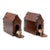 Whimsical Pair of Money Boxes With Jack Russell Doghouses English, Circa 1900. For Sale