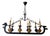 Art Deco Cast Iron Viking Longboat Chandelier, 1940s For Sale