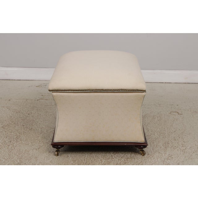 White Large White Upholstered Flip Top Ottoman or Chest For Sale - Image 8 of 15