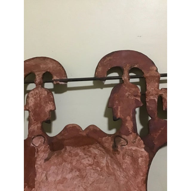Brown Mid-Century Modern Frederic Weinberg Sculpture Roman Gladiator Wood Look For Sale - Image 8 of 11