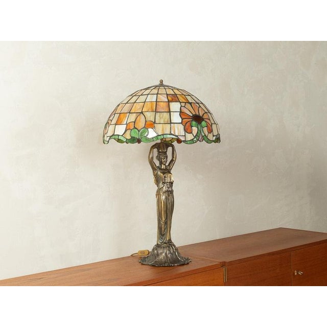 Art Nouveau Tiffany Table Lamp For Sale - Image 4 of 11