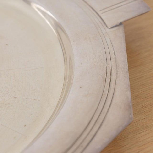 Metal 1960s French Art Deco Silver Tray For Sale - Image 7 of 9