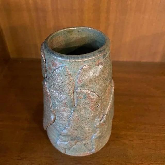 Mid-Century Modern Hand-Made Abstract Art Pottery Vase For Sale In New York - Image 6 of 9