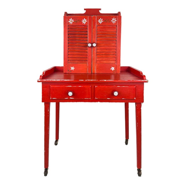 Vintage Refurbished Child's Desk Set For Sale