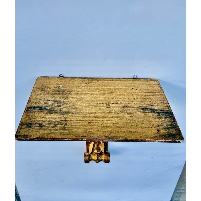 Gold Large Italian Giltwood Acanthus Leaf Wall Bracket Shelf, 20th Century For Sale - Image 8 of 13