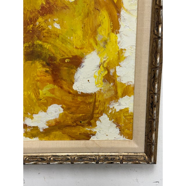 Eve Binswanger "Meditation" Abstract Oil on Canvas, Vintage For Sale - Image 10 of 12