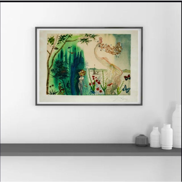 Salvador Dalì 1970s Surrealist Signed Original Work on Paper For Sale - Image 4 of 6