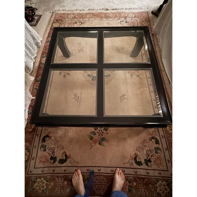 Century Furniture’s Chin Hua group coffee table designed by Raymond Sobota. Maple wood frame with glass top. Note: the...