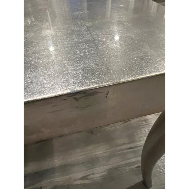 Silver Ferguson Copeland Silver Leaf Coffee Table With Curved Sabre Legs For Sale - Image 8 of 15